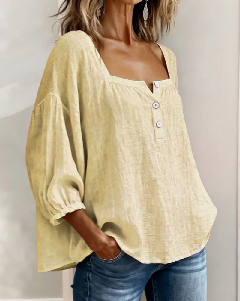 Bernadette | Relaxed Button-Front Blouse