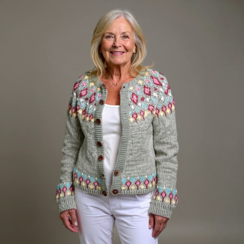 Selin | Fair Isle Knit Cardigan