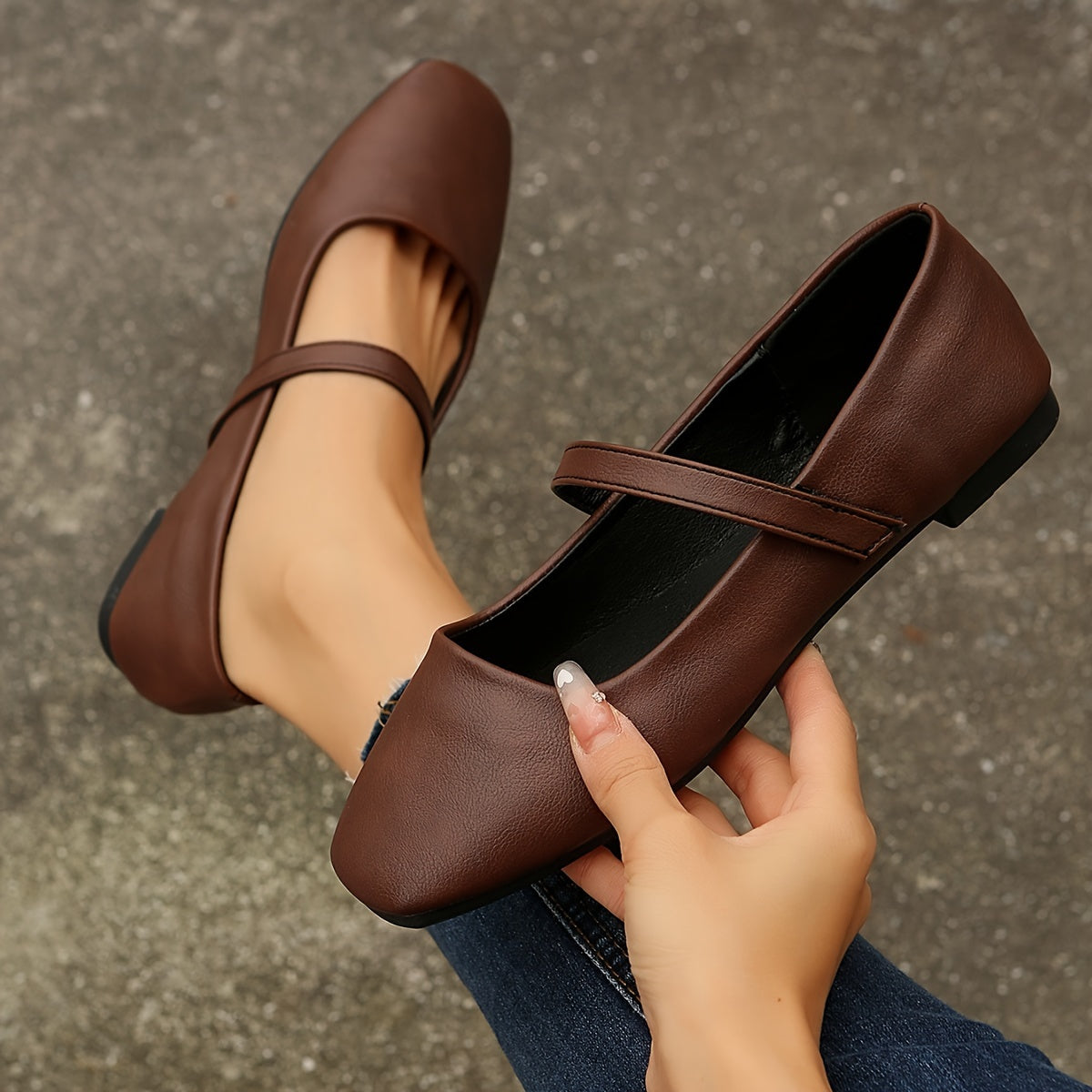 Rosamund™ | Square-Toe Mary Jane Flats