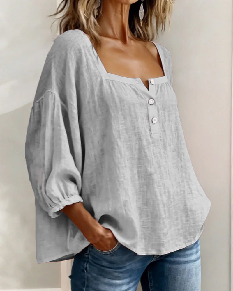 Bernadette | Relaxed Button-Front Blouse