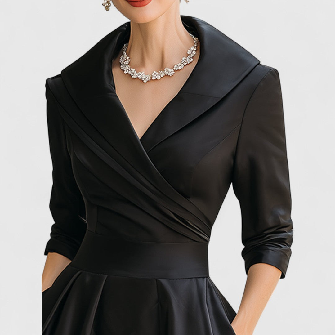 Teresa | V-Neck Flared Midi Dress