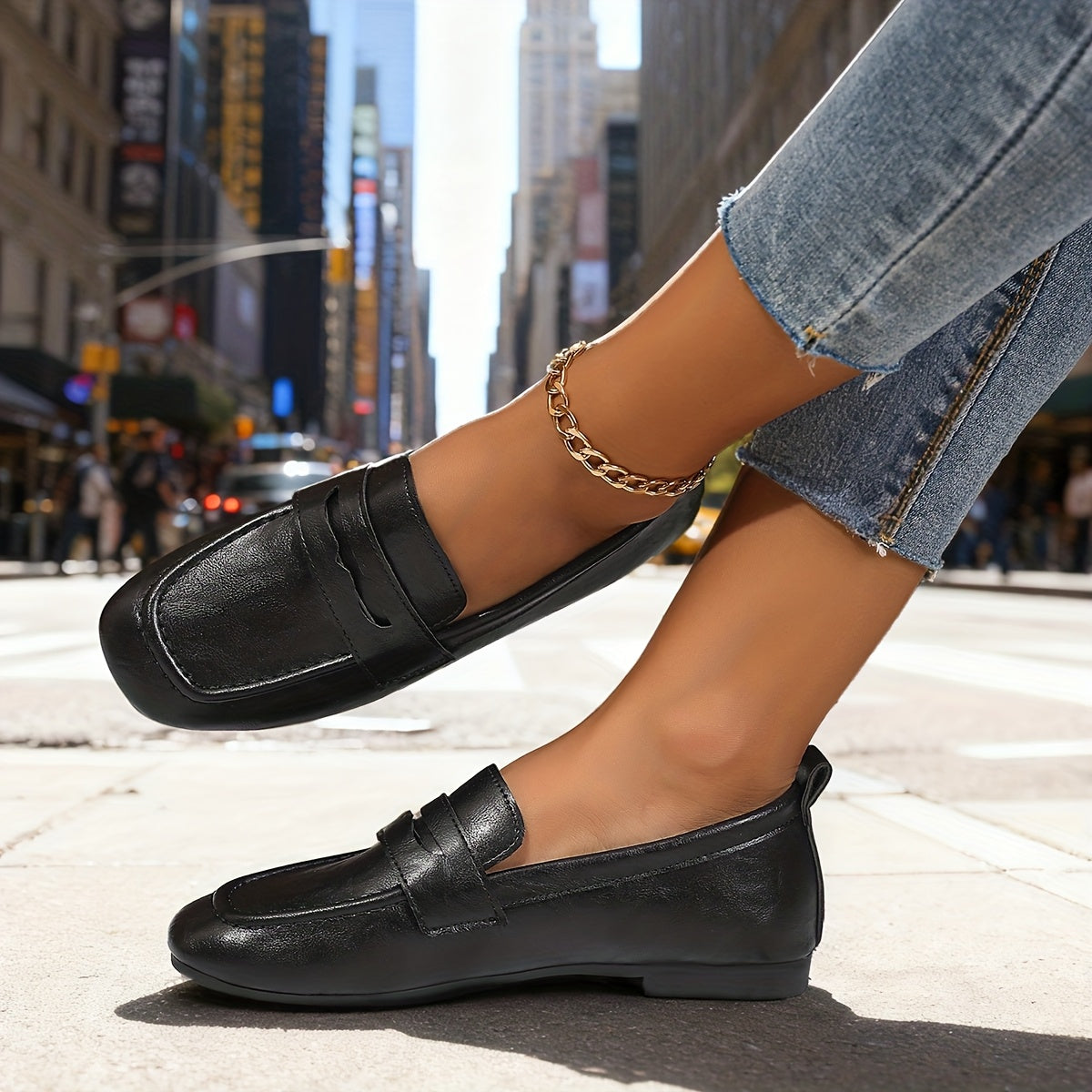 Ottilie™ | Square-Toe Penny Loafers