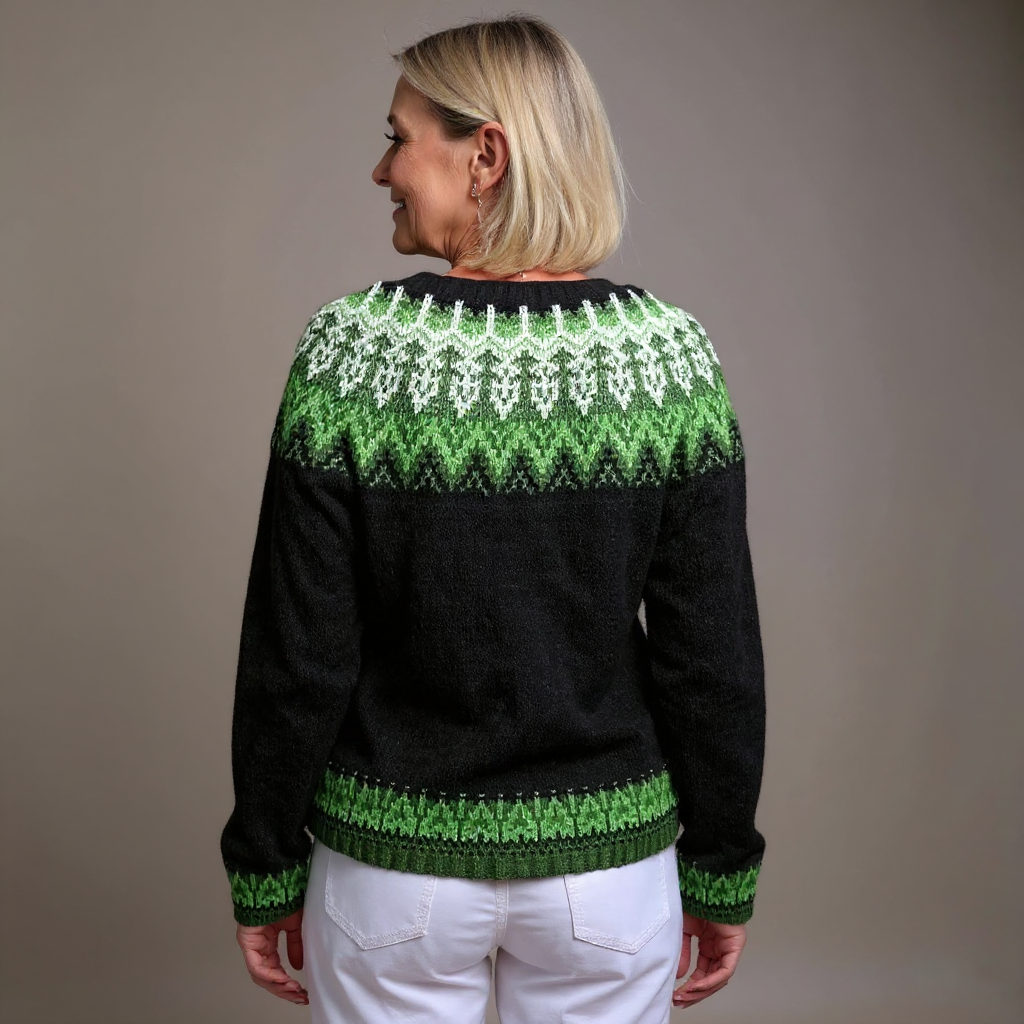 Rosalyn | Colorful Yoke Knit Cardigan