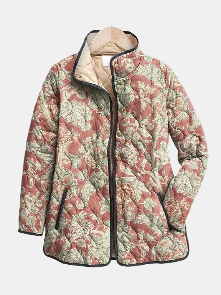 Naya | Casual Vintage Floral Quilted Jacket