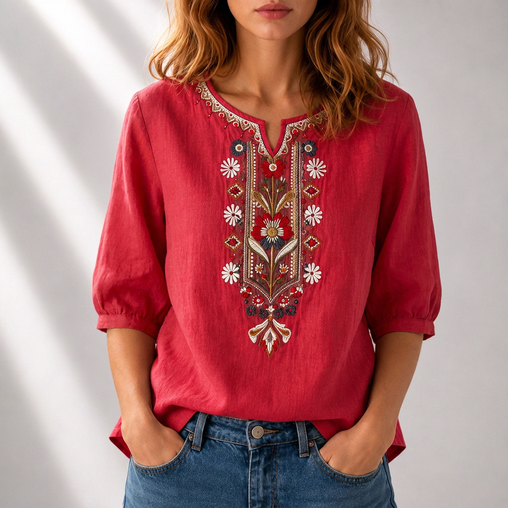 Cordelia | Embroidered Floral Blouse