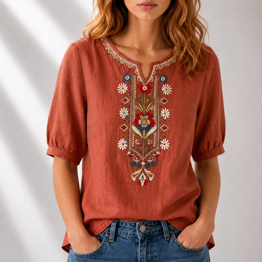 Cordelia | Embroidered Floral Blouse