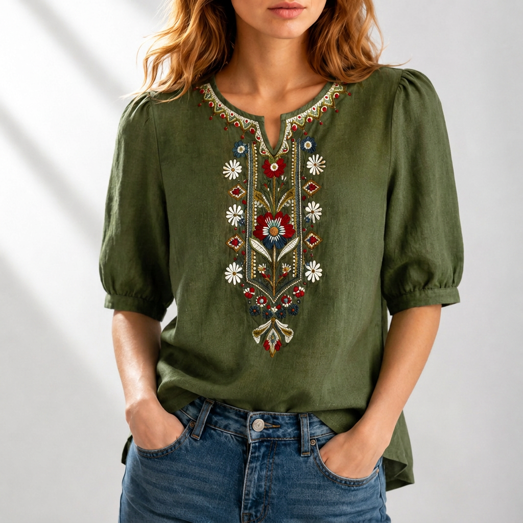 Cordelia | Embroidered Floral Blouse