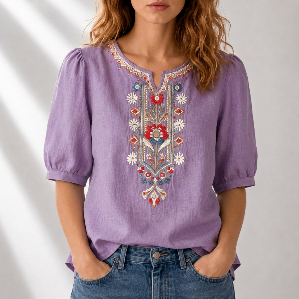 Cordelia | Embroidered Floral Blouse