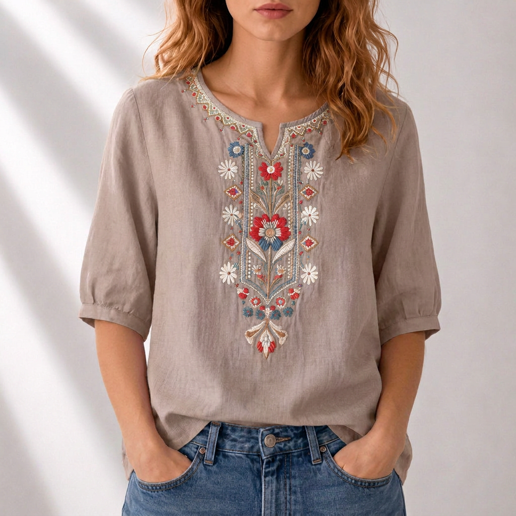 Cordelia | Embroidered Floral Blouse