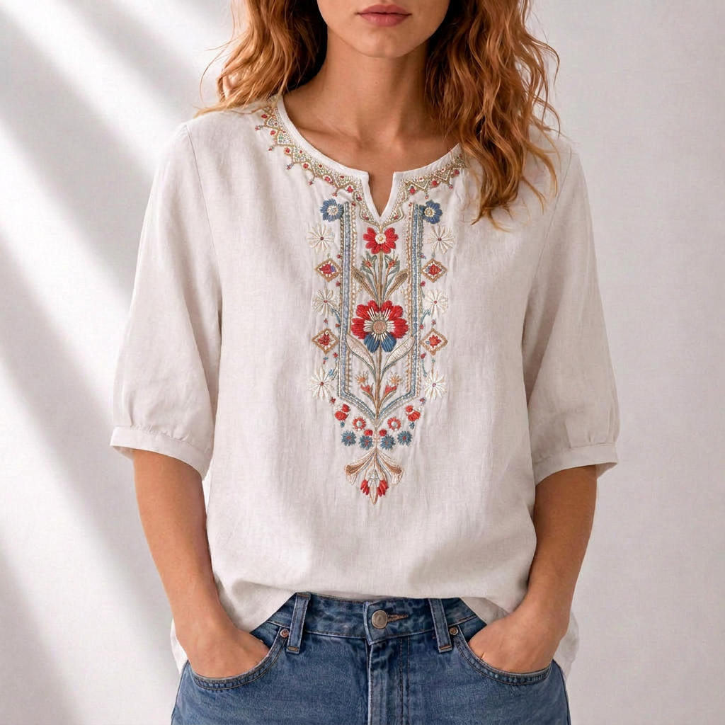 Cordelia | Embroidered Floral Blouse