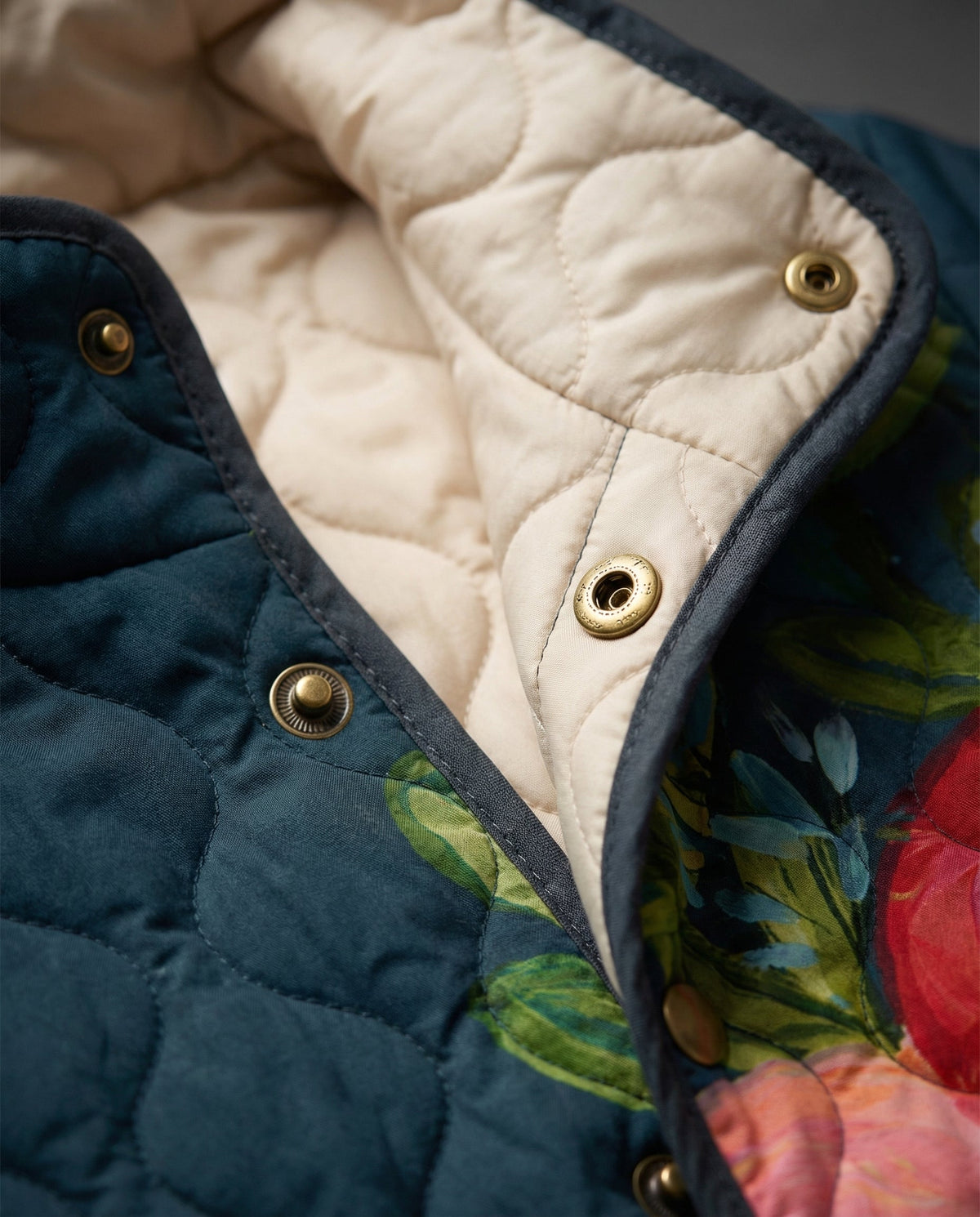 Lena | Vintage Floral Quilted Jacket