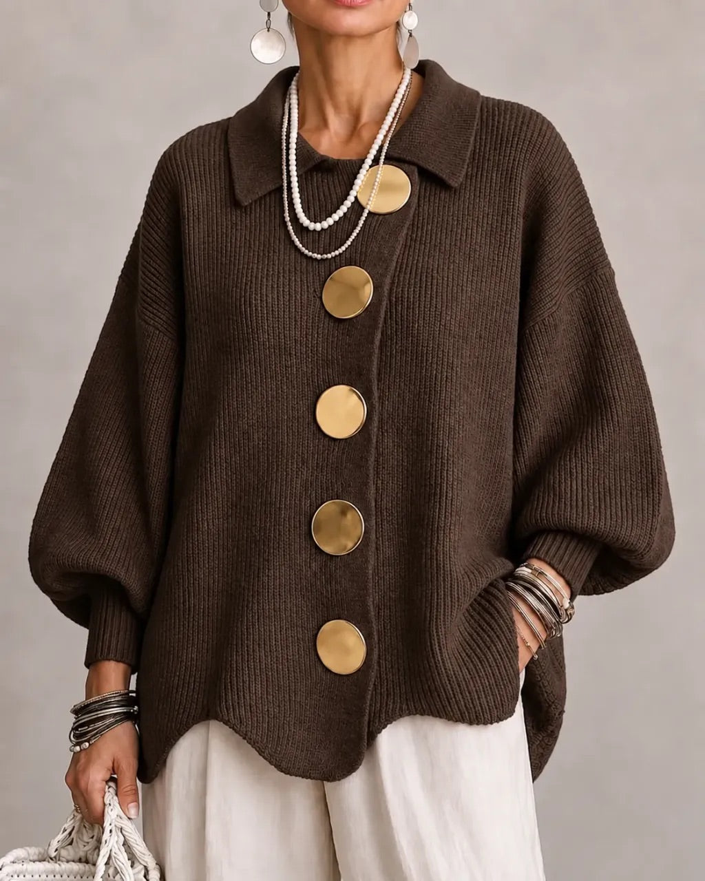 Annabel | The Gold Button Cardigan