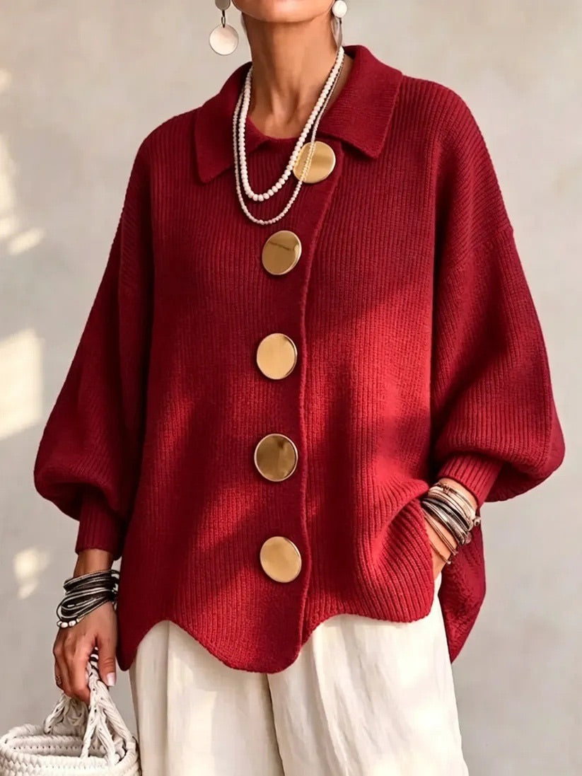 Annabel | The Gold Button Cardigan
