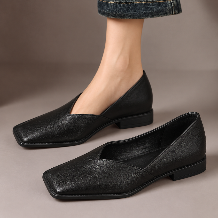 Lavinia™ | Sculpted Square-Toe Flats