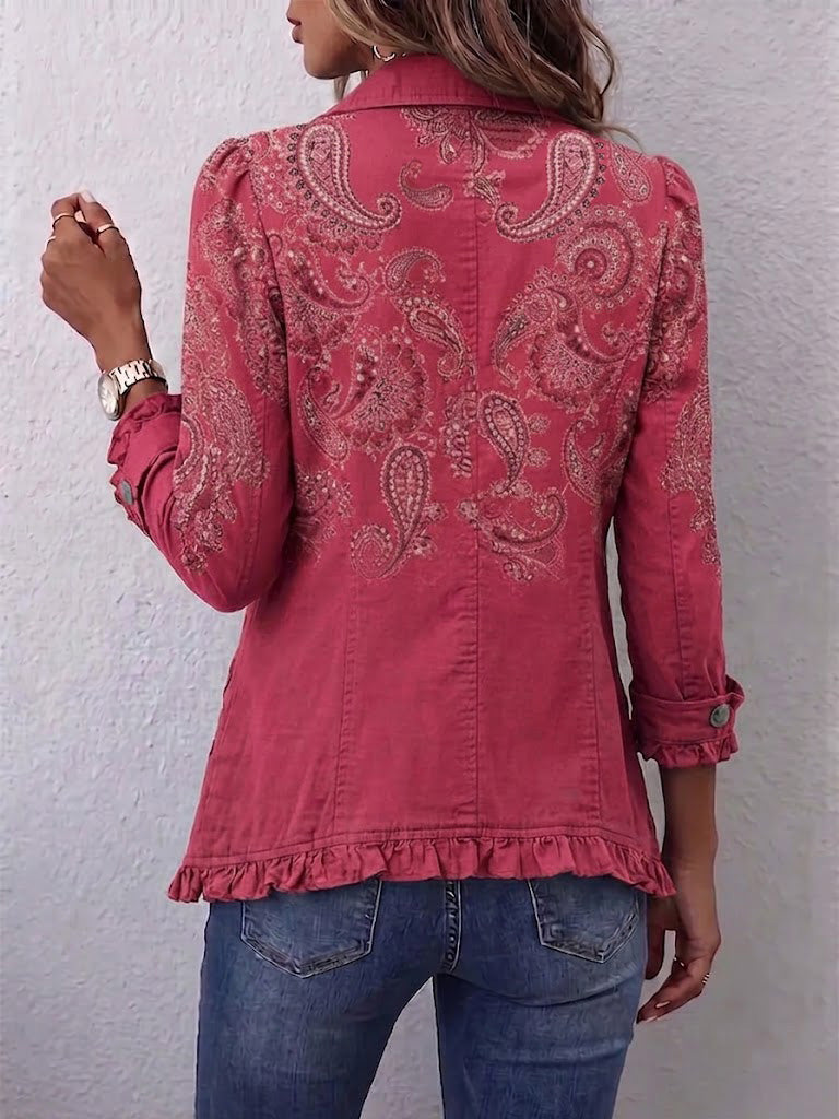 Anouk | Paisley Ruffle Trim Jacket