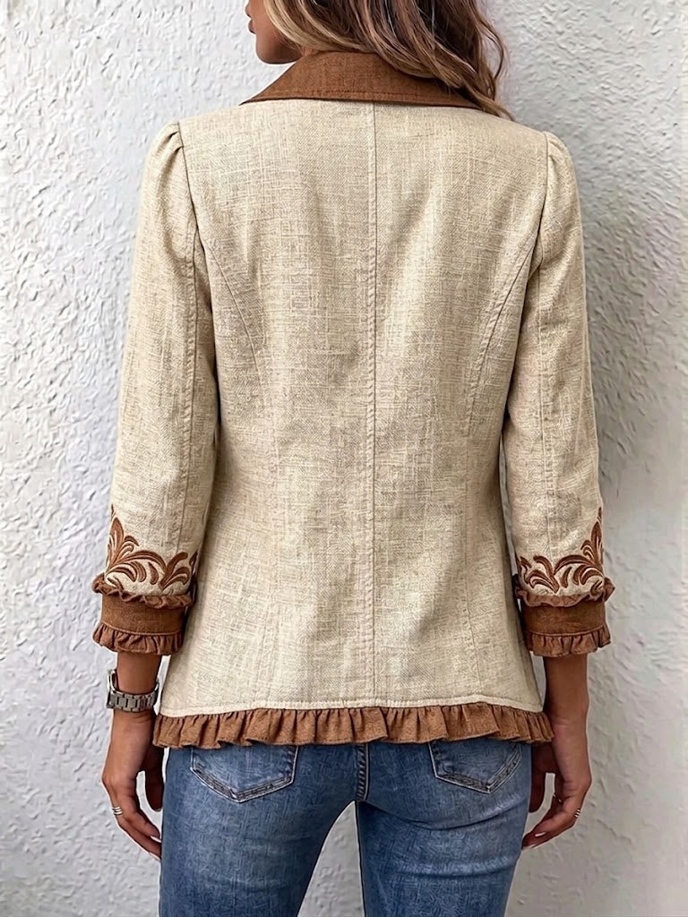 Juliana | Vintage Floral Ruffle Jacket