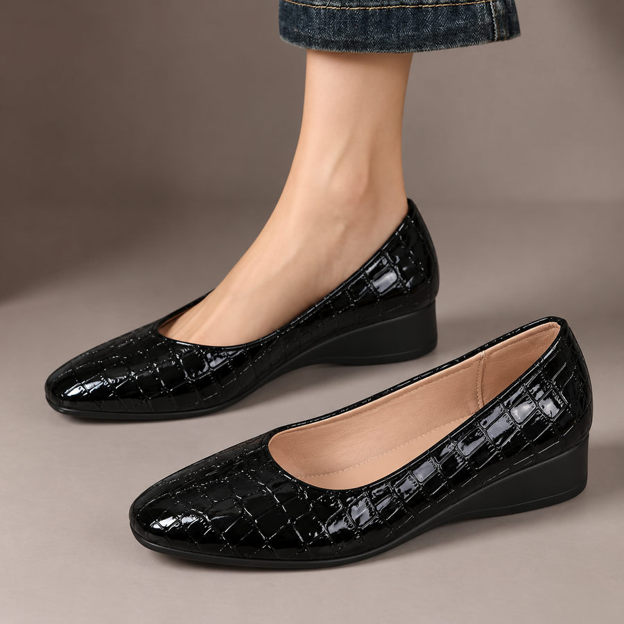 Philippa™ | Glossy Low-Wedge Pumps