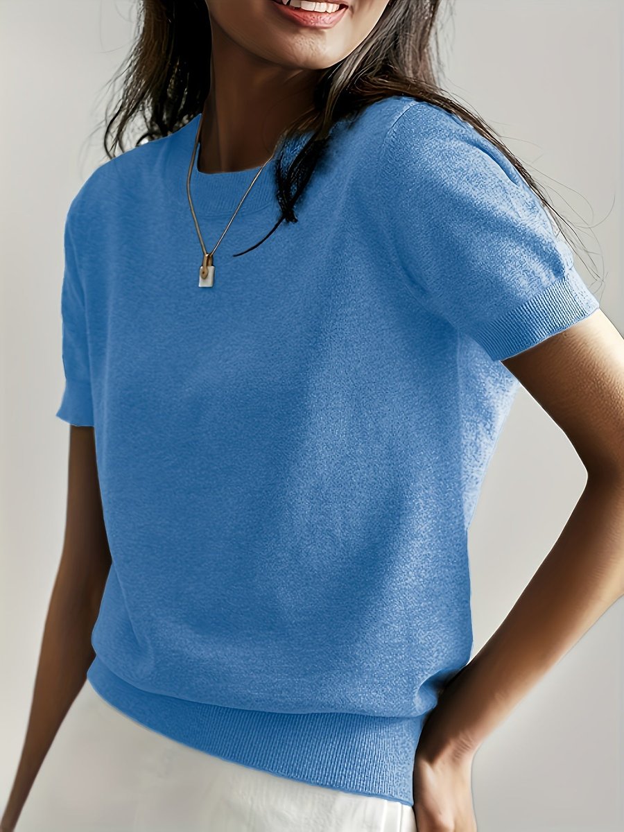 Tamara | Relaxed Short Sleeve Knit Top