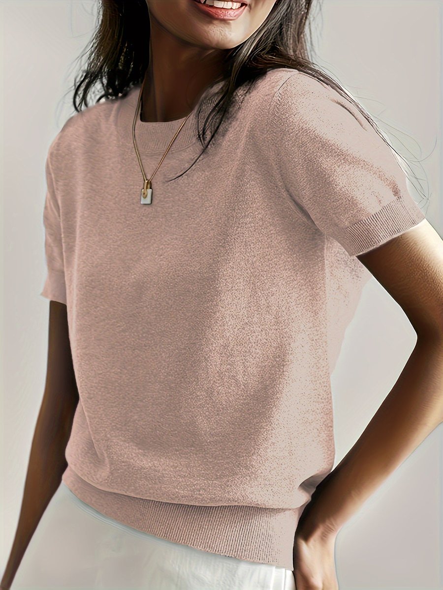 Tamara | Relaxed Short Sleeve Knit Top