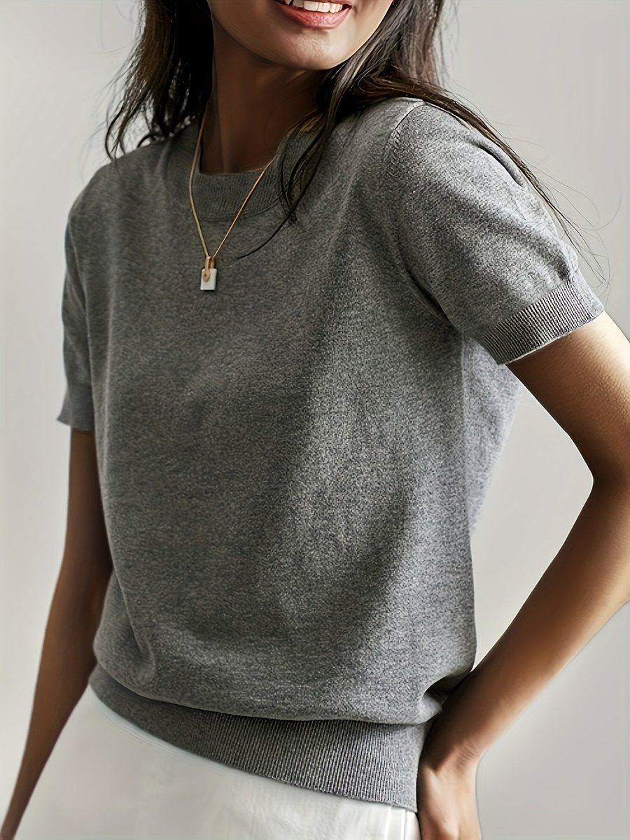Tamara | Relaxed Short Sleeve Knit Top