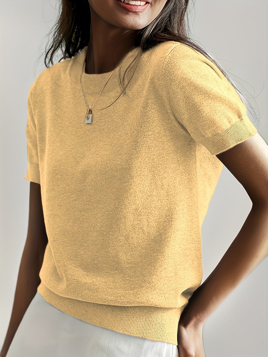 Tamara | Relaxed Short Sleeve Knit Top